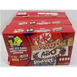 4 BOXES OF ASSORTED NESTLE FULL SIZE CHOCOLATE BAR
