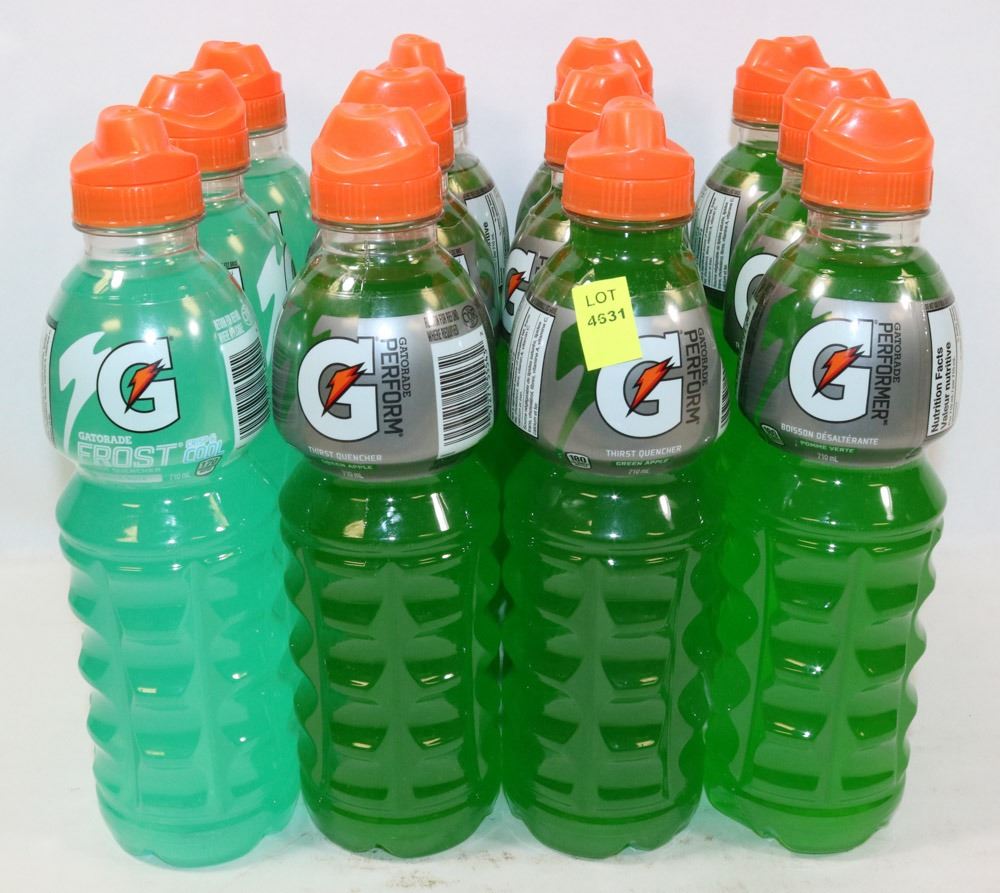 12 ASSORTED BOTTLES OF GATORADE
