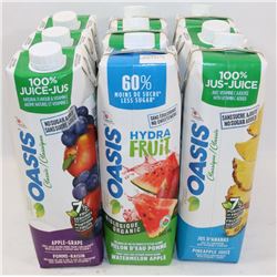 9 BOTTLES OF OASIS JUICE