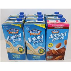 9 ASSORTED BOXES OF ALMOND BREEZE DRINK