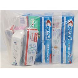 LARGE BAG OF ASSORTED TOOTHPASTE