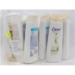 BAG OF ASSORTED DOVE SHAMPOOS