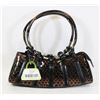 Image 1 : BROWN SNAKESKIN STYLE HANDBAG