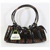 Image 1 : BROWN SNAKESKIN STYLE HANDBAG