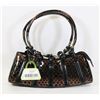 Image 1 : BROWN SNAKESKIN STYLE HANDBAG