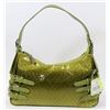 Image 1 : SNAKESKIN STYLE PURSE (GREEN)