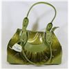 Image 1 : GREEN SNAKESKIN STYLE HANDBAG
