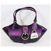 Image 1 : PURPLE SNAKESKIN STYLE HANDBAG