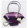 Image 1 : PURPLE SNAKESKIN STYLE HANDBAG