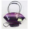 Image 1 : PURPLE SNAKESKIN STYLE HANDBAG