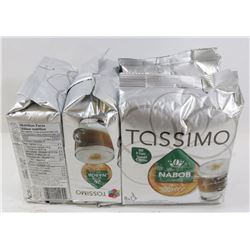 4 BAGS OF ASSORTED TASSIMO PODS