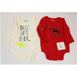 SET OF 2 NEW INDIGO ONESIES 3-6 MONTHS