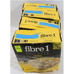 4 BOXES OF FIBRE 1 DELIGHTS LEMON
