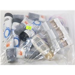 BAG WITH CLEANSERS, CREAMS, RAZORS AND MORE