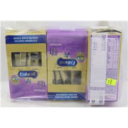 3 BOXES OF ENFAMIL SINGLE SERVE PACKETS