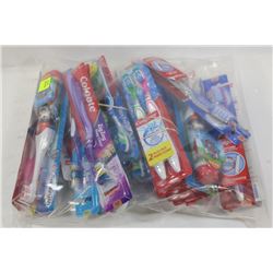 LARGE BAG OF TOOTHBRUSHES AND OTHER DENTAL