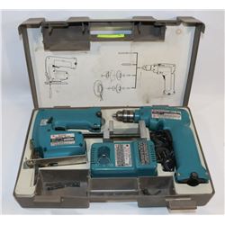 MAKITA CORDLESS DRILL & JIG SAW WITH BATTERY &