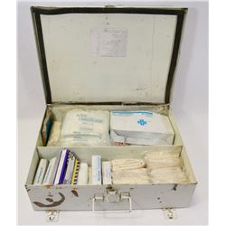 OLD FIRST AID KIT WITH CONTENTS