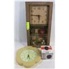 Image 1 : LOT OF 2 CLOCKS WITH A DUMMY CAMERA