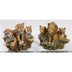 SET OF 2 DBE SPECIES LION & TIGER