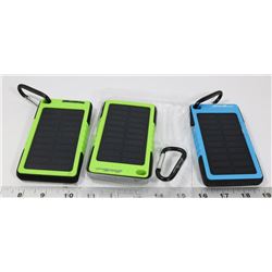 LOT OF 3 NEW EDDIE BAUER SOLAR POWER BANKS 6000MAH