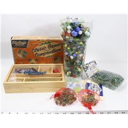 VINTAGE X-LARGE  CONTAINER OF MARBLES