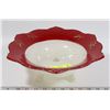 Image 1 : LARGE RED N WHITE 3 FOOTED BOWL