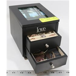 JEWELRY BOX WITH 2 DRAWERS