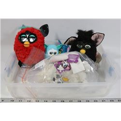 TUB OF 5 VARIOUS FURBIES.