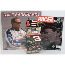 LOT OF COLLECTIBLE DALE EARNHARDT ITEMS.