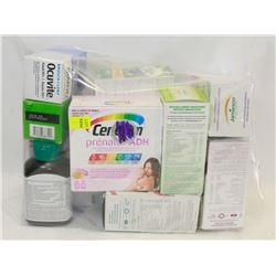 BAG OF ASSORTED MULTIVITAMINS AND SUPPLEMENTS
