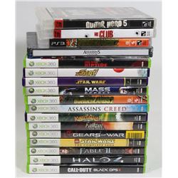 LOT OF XBOX 360 AND PS3 GAMES.