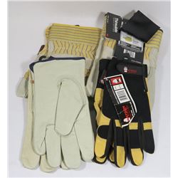 4 NEW WITH TAGS WORK GLOVES.