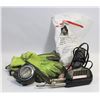Image 1 : LOT OF WORK GLOVES, FACE RESPIRATOR, TAPE MEASURER