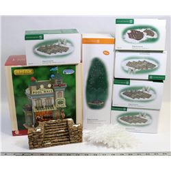 LEMAX VILLAGE COLLECTION POOL HALL AND ACCESSORIES