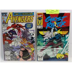 LOT OF 2 COMICS. AVENGERS #312 AND GHOST RIDER #3