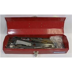 CRAFTSMAN METAL TOOLBOX WITH ASSORTED TOOLS