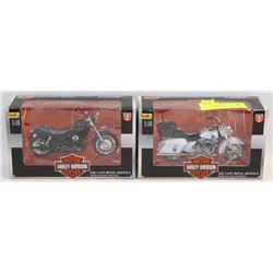LOT OF 2 HARLEY DAVIDSON DIE CAST MOTORCYCLES