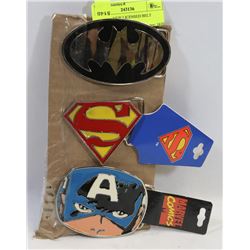 LOT OF 3 NEW LICENSED BELT BUCKLES, BATMAN,