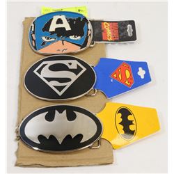 LOT OF 3 NEW LICENSED BELT BUCKLES, BATMAN,