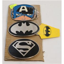 LOT OF 3 NEW LICENSED BELT BUCKLES, BATMAN,