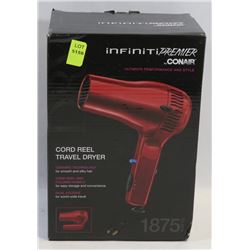 INFINITY PREMIER BY CONAIR CORD REEL TRAVEL DRYER