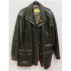 MEN'S LEATHER JACKET SIZE 44, ANDRE BRAND, MADE IN