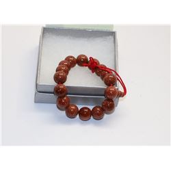 PRAYER BEADS - RUST GOLDSTONE COLOR