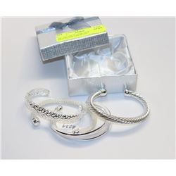 4PC SILVER PLATED NEW BRACELETS ASSORTED