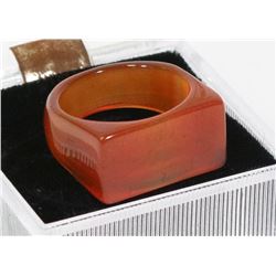 CARNELIAN STONE RING - APPROX SIZE 10