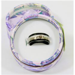 MEN WOMEN STAINLESS STEEL BLACK BAND NIGHT LIGHT R