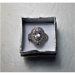 3)  VICTORIAN INSPIRED PINK & WHITE TOPAZ