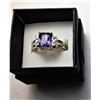 Image 1 : 8)  EMERALD CUT NATURAL AMETHYST & CLEAR