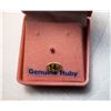 Image 1 : 2)  14K GOLD GENUINE RUBY NOSE STUD